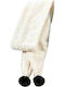 Verde 06-591 Women's Fur Scarf White