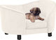 vidaXL Βελουτέ Elevated Dog Bed Beige 69x49cm. 171025