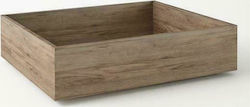 Sarris Ν61 Bed Drawer made of Wood Suitable for Bed Walnut 90x80x23cm