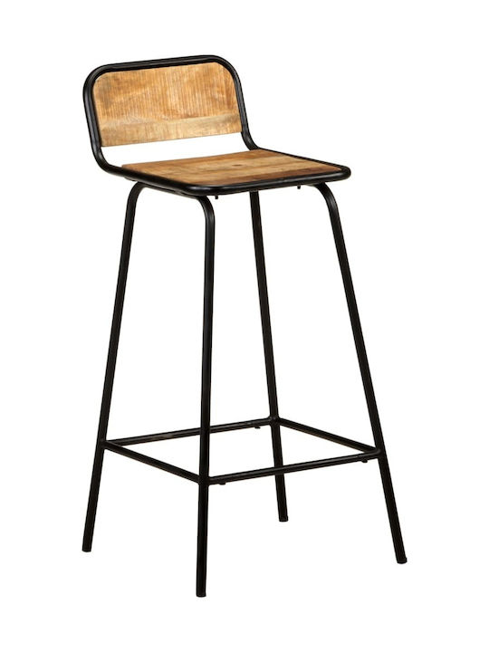 Hocker Bar mit Rückenlehne Hölzernes Mango 4Stück 44x44x84cm