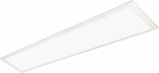 Fan Europe Recessed Parallelogram LED Panel 40W with Natural White Light 4000K 120x30cm