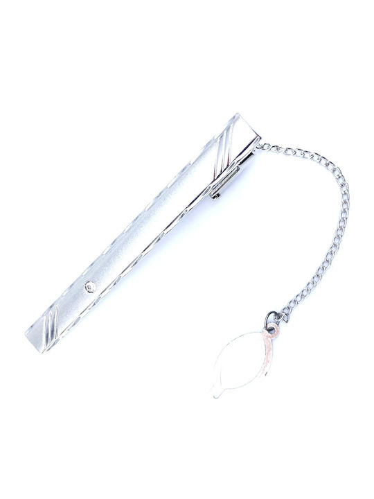 Silver Tie Clip 6 cm