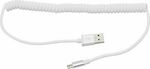 Blow 1.5m Spiral USB 2.0 to micro USB Cable White (DM-66-104)