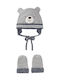 Mayoral Kids Knitted Beanie Set with Gloves Gray