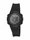 Q&Q Digital Herrenuhr 36.5mm Batterie mit Schwarz Kautschukarmband