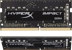 Kingston Fury Impact 32GB DDR4 RAM με 2 Modules (2x16GB) και Ταχύτητα 2666 για Laptop