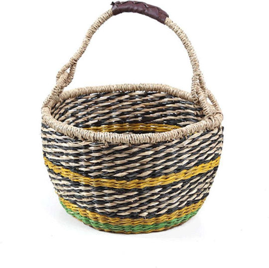 Soulworks Brandy Декоративна кошница Слама с дръжки Колоритен 25x25x16бр