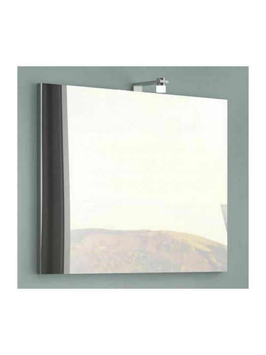 Gloria Easy 81 Rovere Rectangular Bathroom Mirror Led 80x60cm Grigio