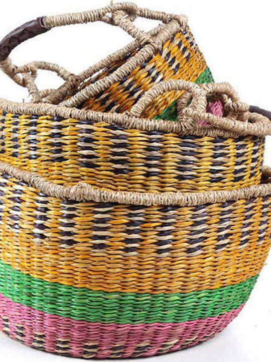 Soulworks Set dekorative Körbe mit Griffen Colorful 5Stück