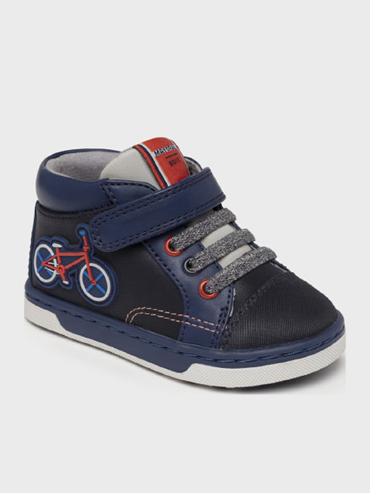Παιδικά Sneakers High Ανατομικά με Σκρατς Πολύχρωμα