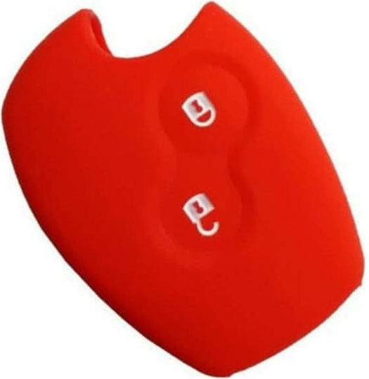 Silicone Car Key Cover Case with 3 Buttons for Renault Orange
