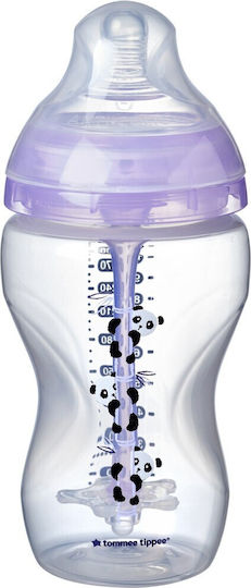 Tommee Tippee Plastic Baby Bottle Advanced Anti-Colic With Silicone Teat For 3+ Months Purple Panda 340ml