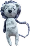 Kleiner Löwe Grau Baumwolle 30cm ZoozooCrochet