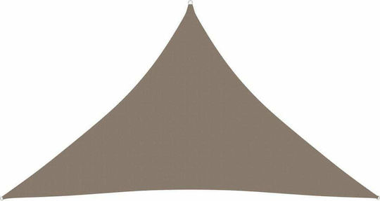 vidaXL Dreieck Sonnensegel Braun Mit Hoop & mit PU-Beschichtung 5x5x6m hergestellt aus Oxford-Gewebe