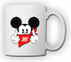 Mickey Mouse Swag Ceramic Cup White