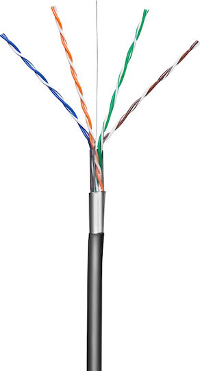 Goobay F/UTP Cat.5e (Gigabit) Καλώδιο Δικτύου Ethernet χωρίς ακροδέκτες 100m Μαύρο