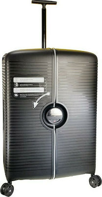 Samsonite Ibon Spinner Large Travel Suitcase Hard Black with 4 Wheels Height 76cm.