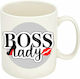 Boss Lady Tasse Keramik Weiß 325ml 1Stück