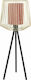 Keskor Metal Table Lamp for Socket E27 with Pink Shade and Black Base