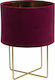 Keskor Metal Table Lamp for Socket E27 with Purple Shade and Gold Base