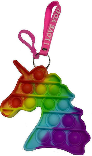 Puckator Fidget Pop It Unicorn Breloc Din Silicon Multicolor