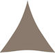 vidaXL Triangle Shade Sail Brown With Hoop & with PU Coating 3m made of Oxford fabric