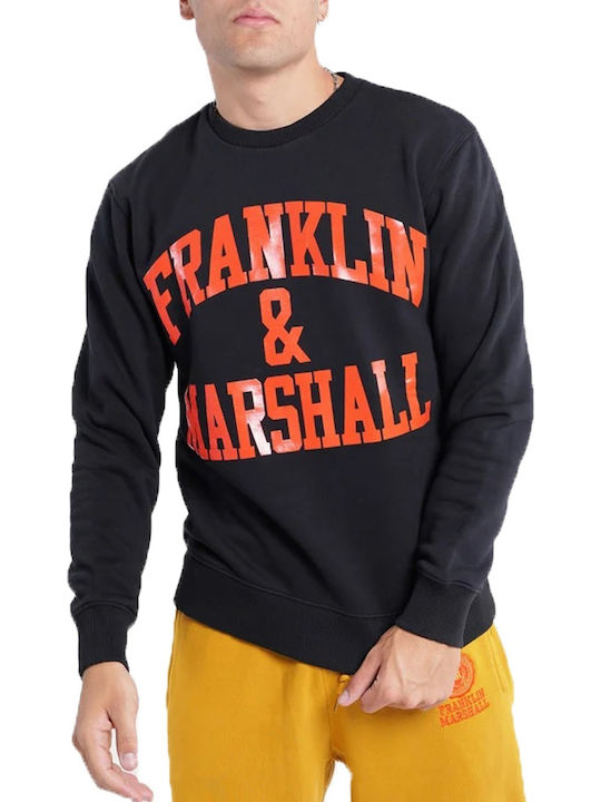 Franklin & Marshall Ανδρικό Φούτερ Fleece Black / Red