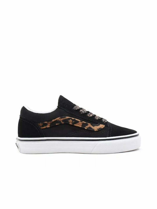 Vans Old Skool Leopard Fur Γυναικεία Sneakers Μαύρα