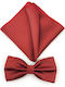 Legend Accessories Комплект Папионка с кърпа Legend Червен