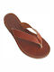 16 Leather Women's Flat Sandals in Brown Color