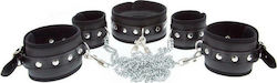 Guilty Pleasure Full Body Chain Restraint Kit Set pentru Legare Gât & Membre în Culoare Negru