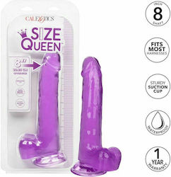 Calexotics Size Queen Dildo Dildo realist cu Testicule și Ventuză Violet 20cm Calexotics Size Queen Dildo Dildo realist cu Testicule și Ventuză Violet 20cm