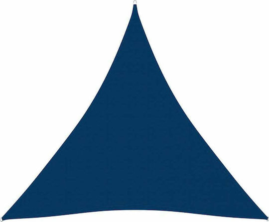 vidaXL Triangle Shade Sail Blue With Hoop & with PU Coating 5x6x6m made of Oxford fabric