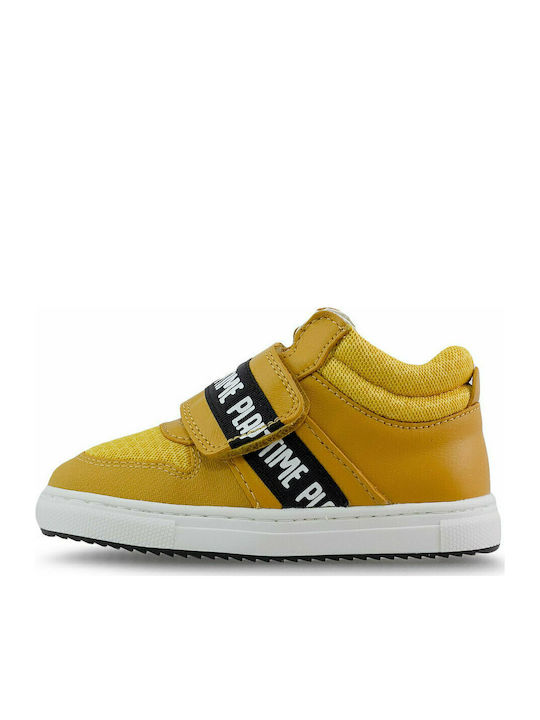 Garvalin Παιδικό Sneaker High με Σκρατς για Αγόρι Κίτρινο