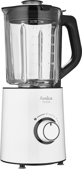 Amica BTM3011 Μπλέντερ με Γυάλινη Κανάτα 1.5 lt 700W Λευκό