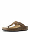 Plakton Leather Women's Flat Sandals Anatomic Tan