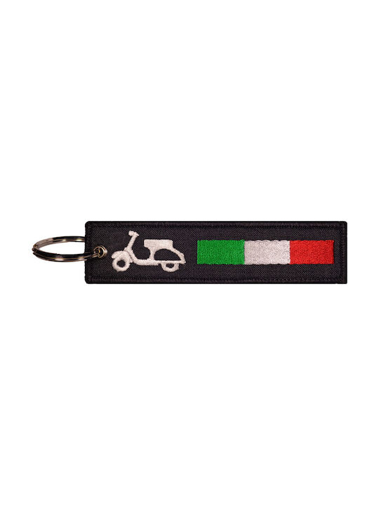 Keychain Vespa Italy Fabric Black