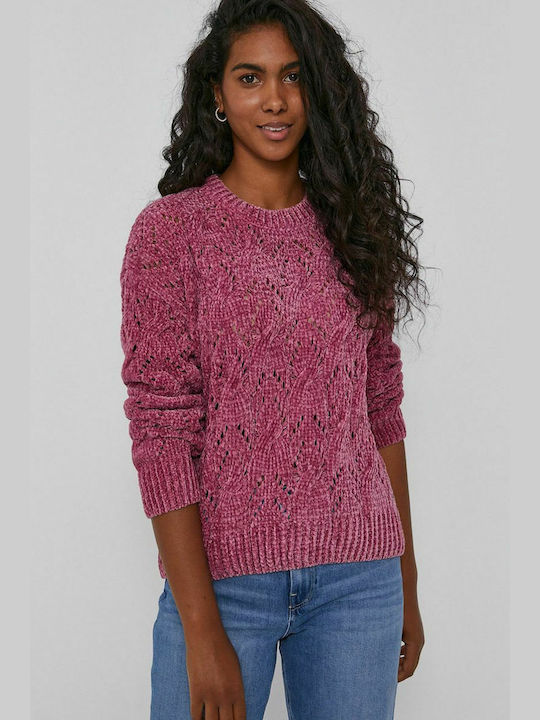 Pepe Jeans Helena Women's Long Sleeve Sweater Washed Berry