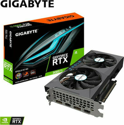 Gigabyte GeForce RTX 3060 Ti 8GB GDDR6 Eagle OC (rev. 2.0) Κάρτα Γραφικών
