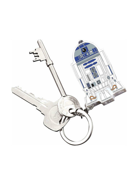 Keychain Portofel R2d2 Metalic cu LED Gri