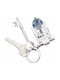 Keychain Wallet R2d2 Metallic with LED Gray