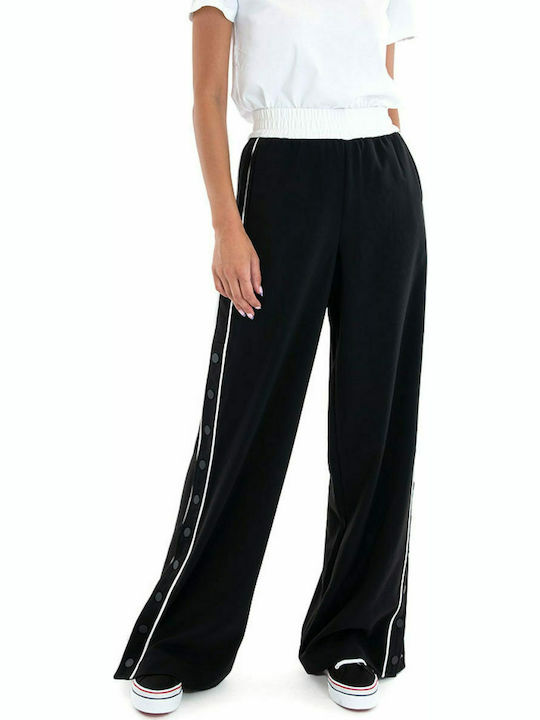 Kendall + Kylie KCFA17049BWA Γυναικεία Υφασμάτινη Παντελόνα σε Μαύρο Χρώμα