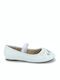 Balerini copii cu elastic de Piele Albe L06569