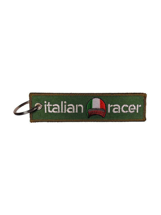 Keychain Italian Racer Fabric Green