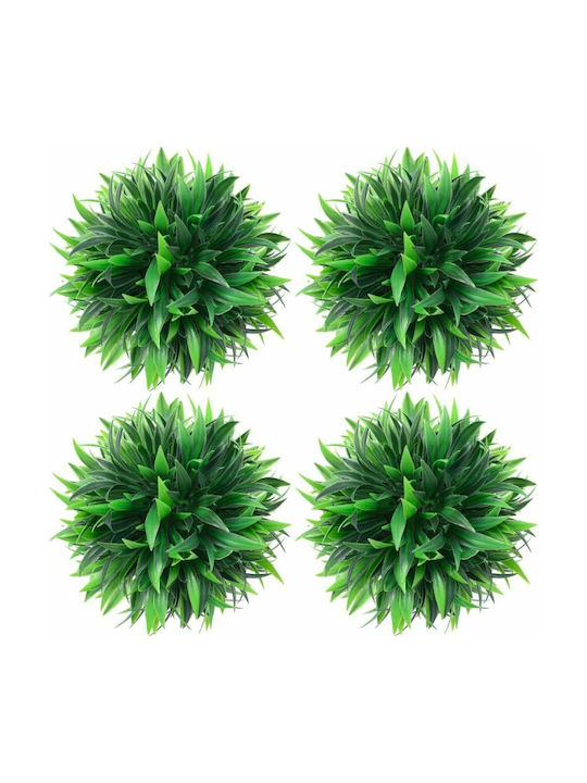 vidaXL Изкуствен Храст Buxus (Обща кутия) S/4 Зелен 15см 4бр