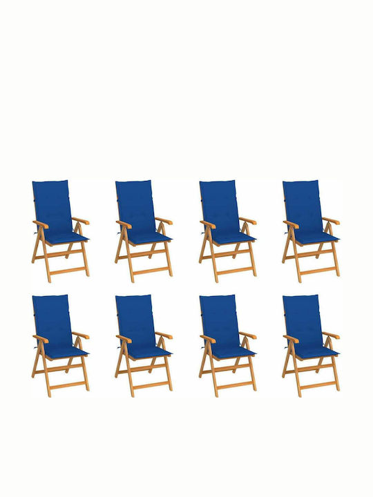 Outdoor-Stuhl Hölzernes Teak / Blue Roa mit Kis...