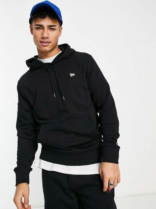 New Era Men's Sweatshirt with Hood and Pockets Black