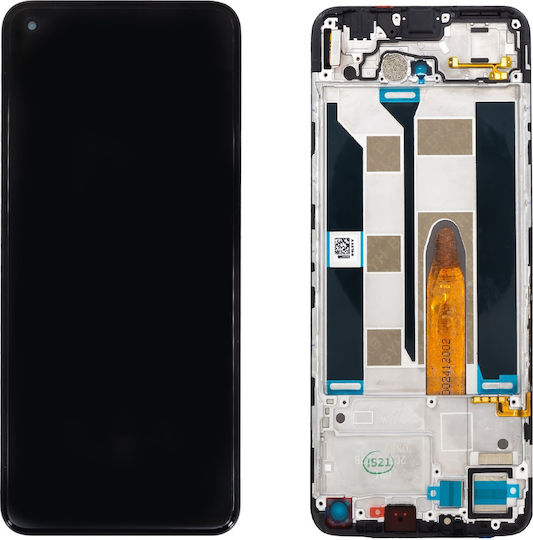 Realme Οθόνη με Μηχανισμό Αφής και Πλαίσιο για Realme 8/8 Pro (Μαύρο)