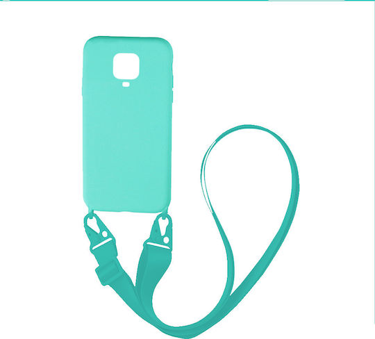 Sonique Carryhang Liquid Strap Back Cover Σιλικόνης 0.5mm με Λουράκι Γαλάζιο (Redmi Note 9S / 9 Pro / 9 Pro Max)