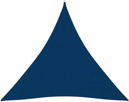 vidaXL Dreieck Sonnensegel Blau Mit Hoop & mit PU-Beschichtung 4m hergestellt aus Oxford-Gewebe